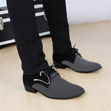 Mens Leather Concise Shoes Men's Business Dress Pointy Plaid Black Shoes Breathable Formal Wedding Basic Shoes Men 2019 loafers